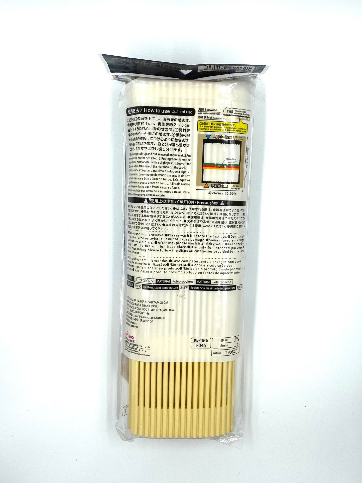 Daiso Sushi Roll up 26cm square