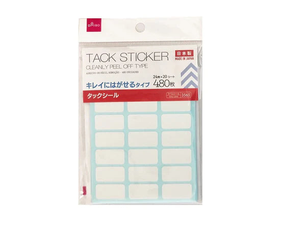 Daiso Tack stickers - cleanly removable type (480 sheets)