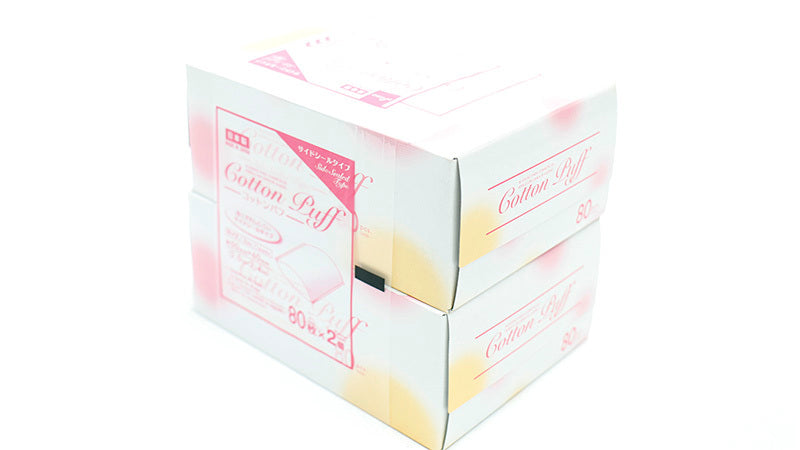Daiso Cotton puff side seal type 80 pieces x 2 packs