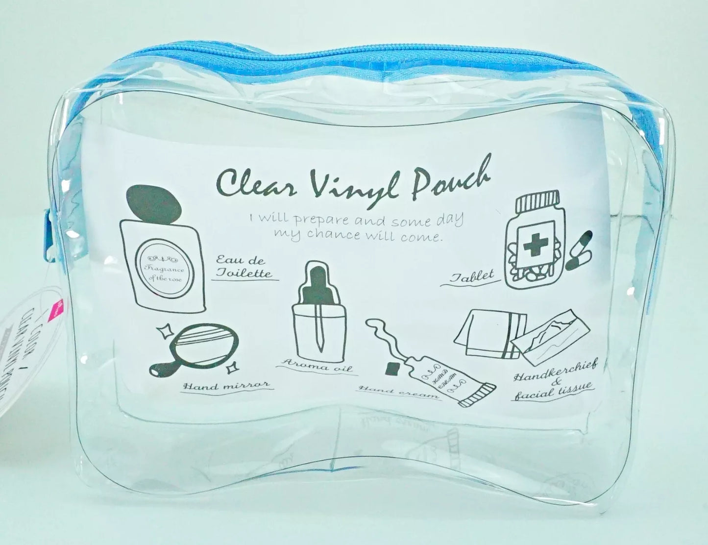 Color clear vinyl pouch (blue)