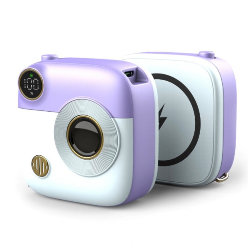 Korea AMG-CT Camera Q10 10,000mAh Power Bank (Purple x White)