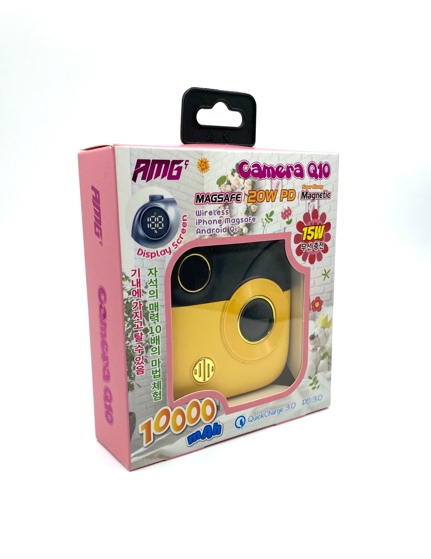 Korea AMG-CT Camera Q10 10,000mAh Power Bank (Yellow x White)