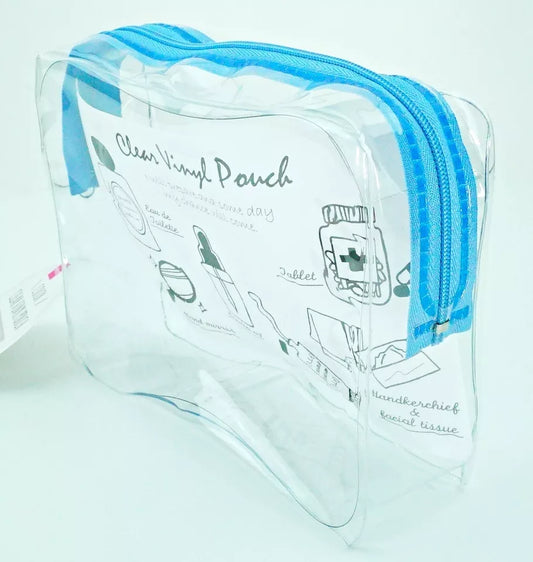 Color clear vinyl pouch (blue)