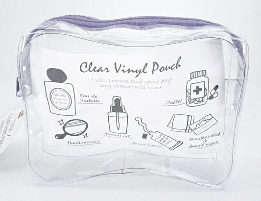 Color clear vinyl pouch (Gray)