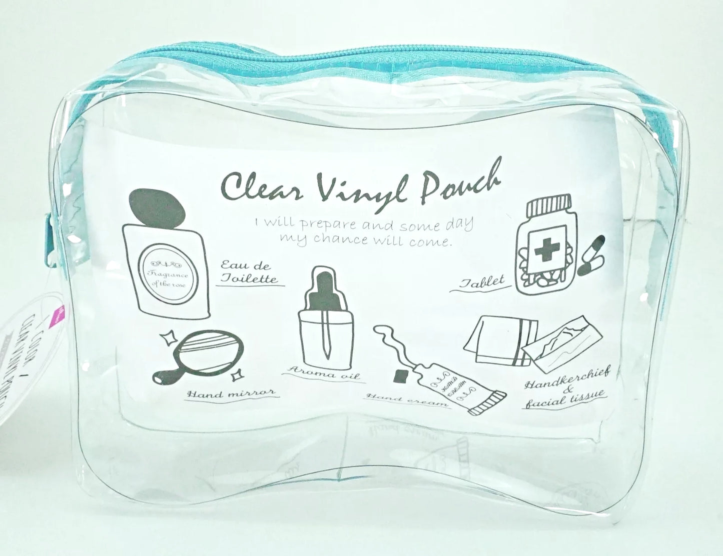 Color clear vinyl pouch (Green)