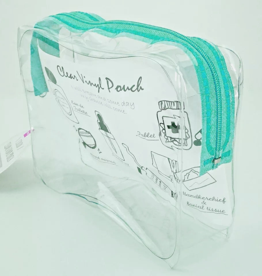 Color clear vinyl pouch (Green)