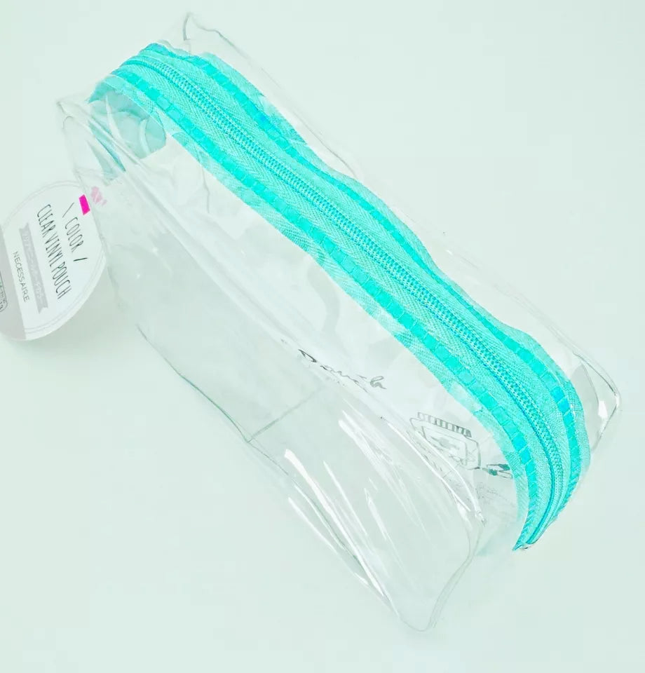 Color clear vinyl pouch (Green)