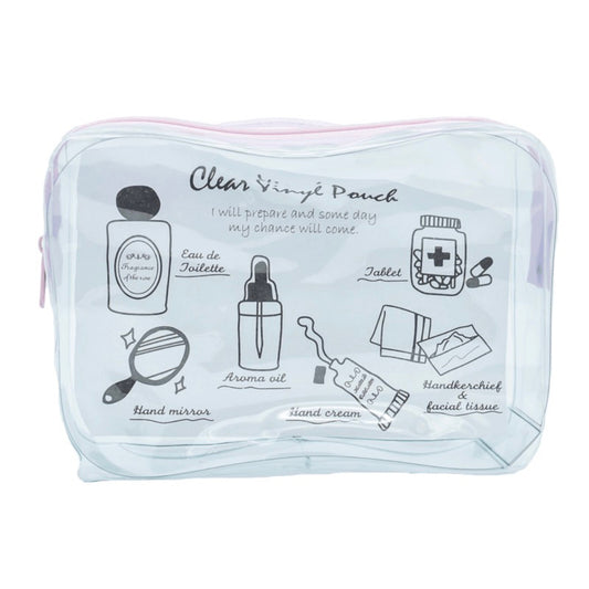 Color clear vinyl pouch (Pink)